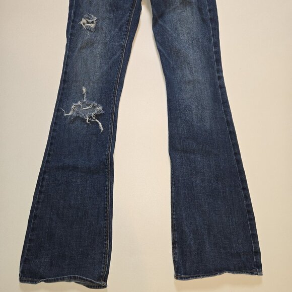 American Eagle Artist Jeans 4 L 29 X 34 Medium Wash 7952 Boot Cut Womens Stretch - Picture 3 of 11